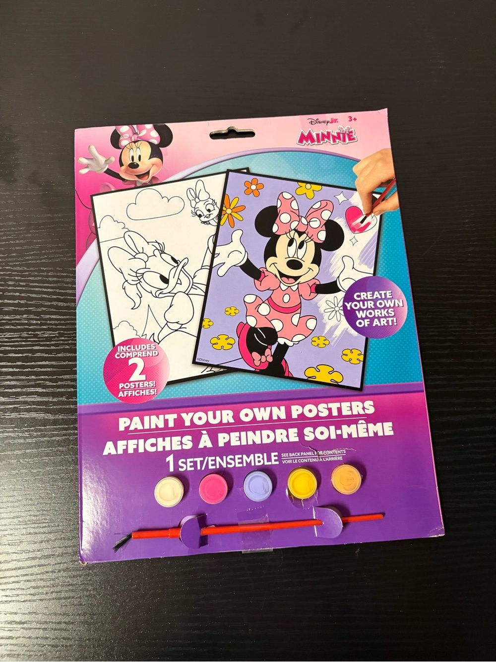 Disney Minnie Mouse Paint Your Own Posters Art Kit 2 Posters New